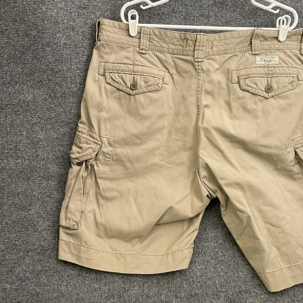 Polo Ralph Lauren Cargo Cotton Shorts Men's Sz 42 Khaki